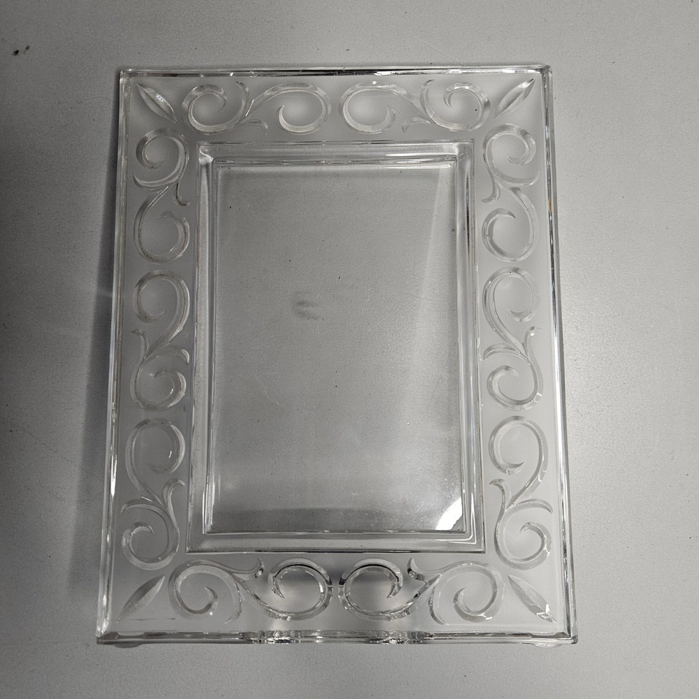 Marquis by Waterford Crystal Picture Frame Etched‎ Scroll Made in Germany 5x7